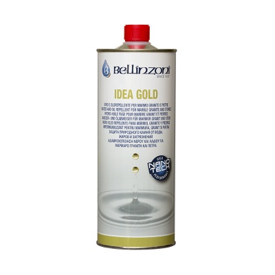 Пропитка водоотталкивающая гидрофобизатор для камня Bellinzoni Idea Gold (максимальная защита, эффект жемчуга, антиграффити) 1л