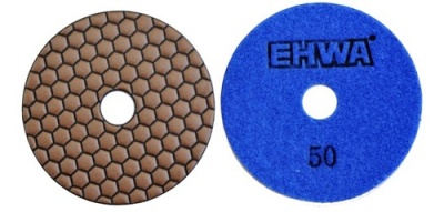 Алмазные гибкие шлифовальные круги EHWA Hexagonal Pads 7-STEP №50 D100