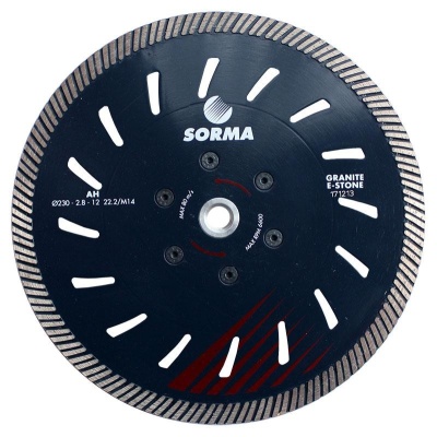 Алмазный отрезной диск TURBO AH SORMA (Сорма) D230/M14